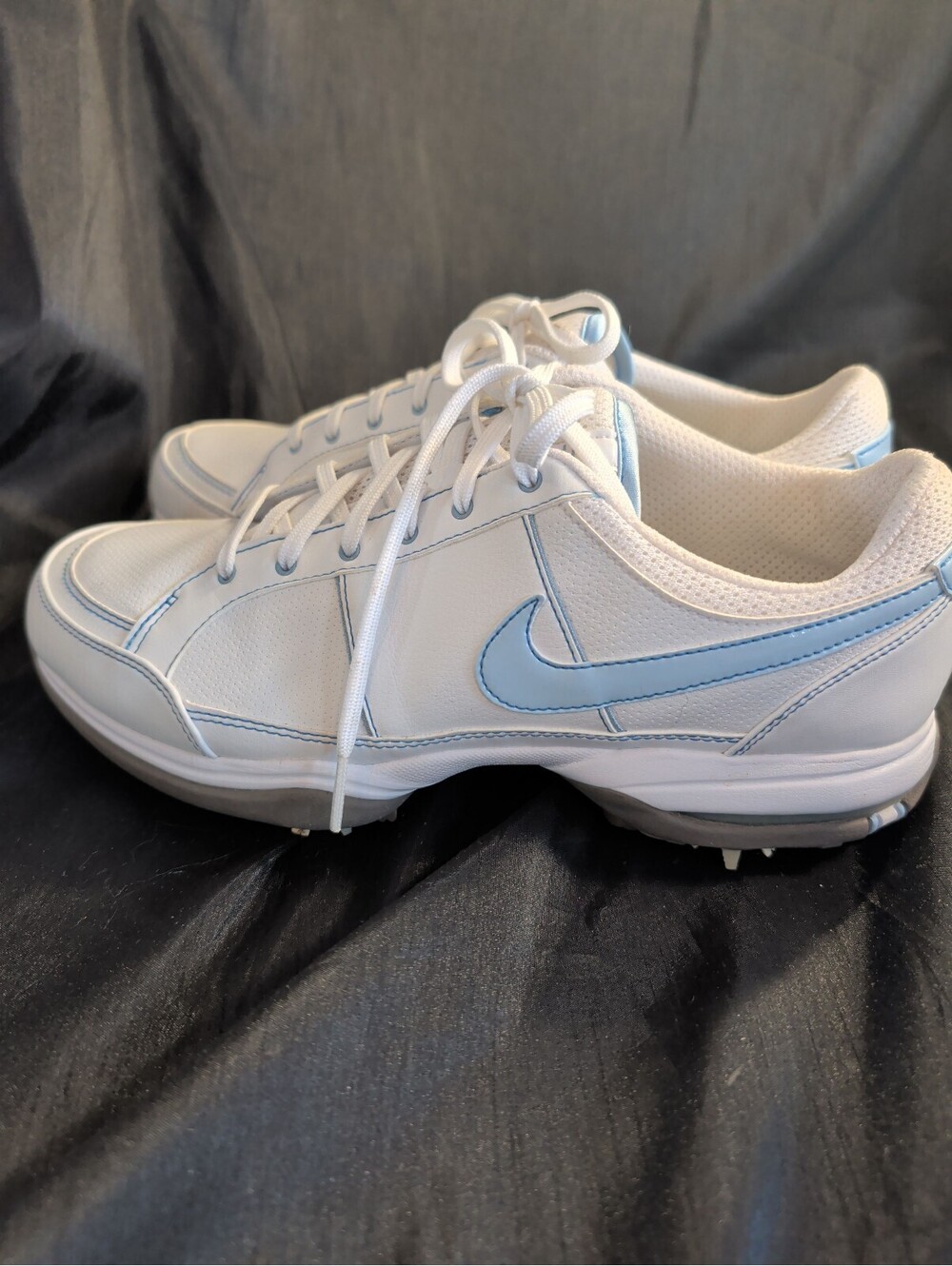 Nike Air charmers Golf Shoes White Light Blue women's 8.5